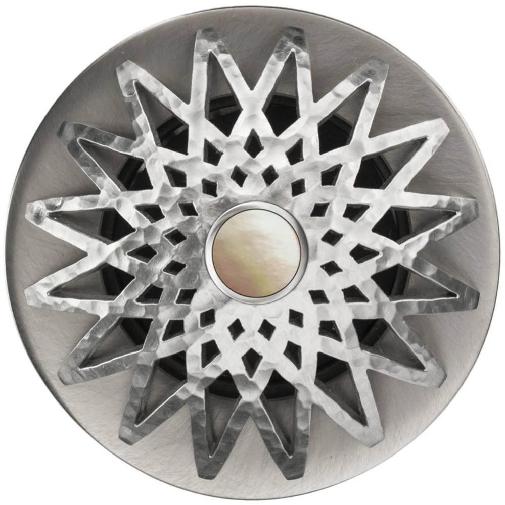 Star Grid Strainer - White Stone Screw, No Overflow