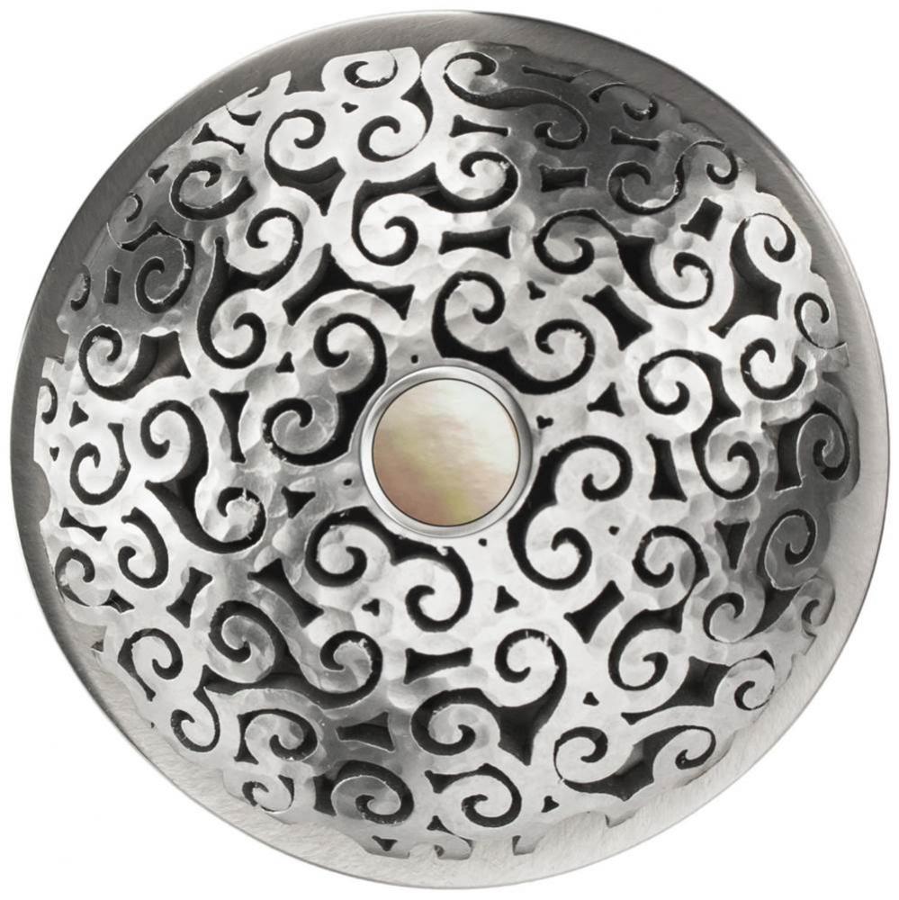 Swirl Grid Strainer - Mother of Pearl Screw, With Overflow