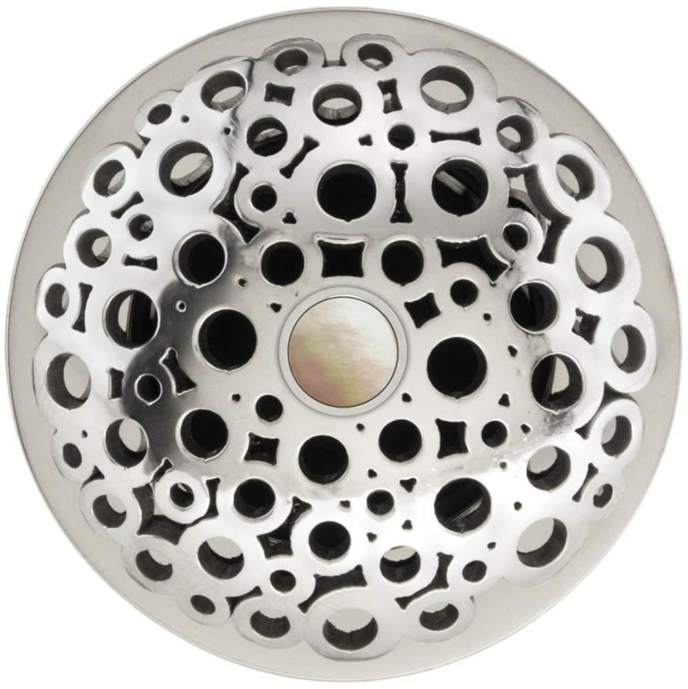 Loop Grid Strainer - White Stone Screw, With Overflow