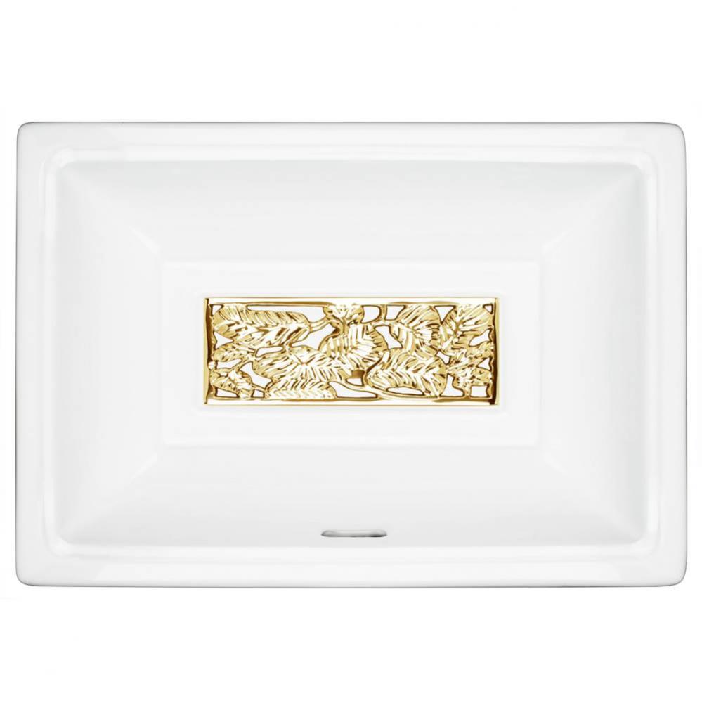 Leaves - Tiffany Grate Polished Unlacquered Brass