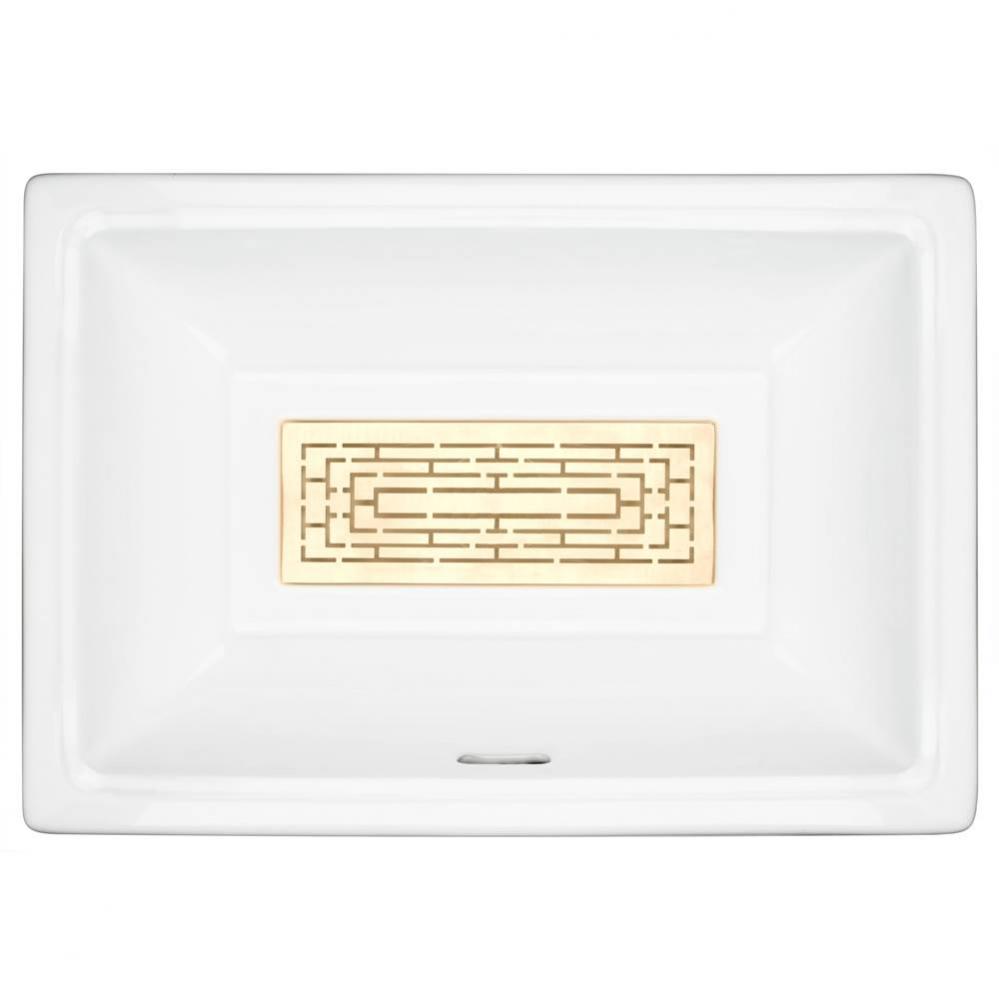 Grill - Tiffany Grate Satin Unlacquered Brass