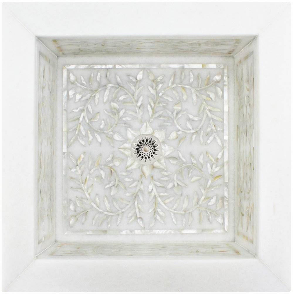 Floral Mother of Pearl Inlay Bar Sink - Drop-In