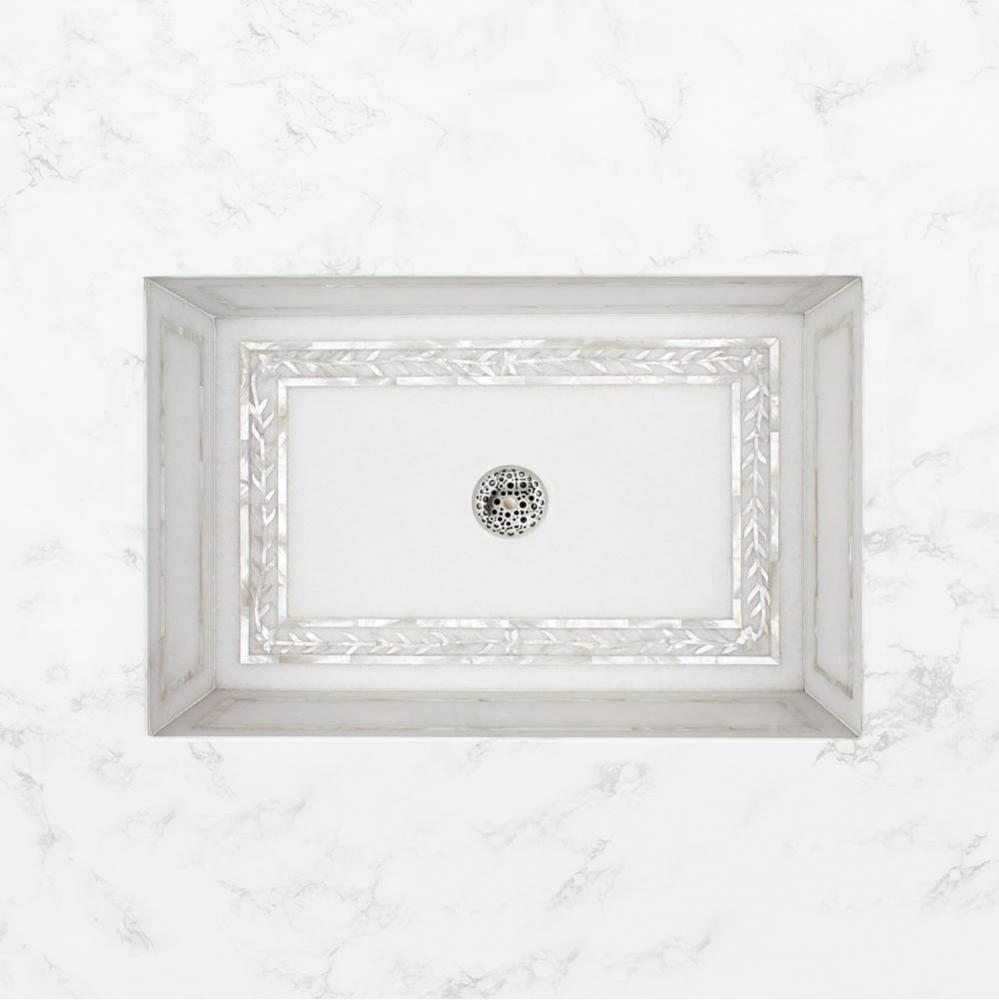 Floral Frame Mother of Pearl Inlay - Undermount