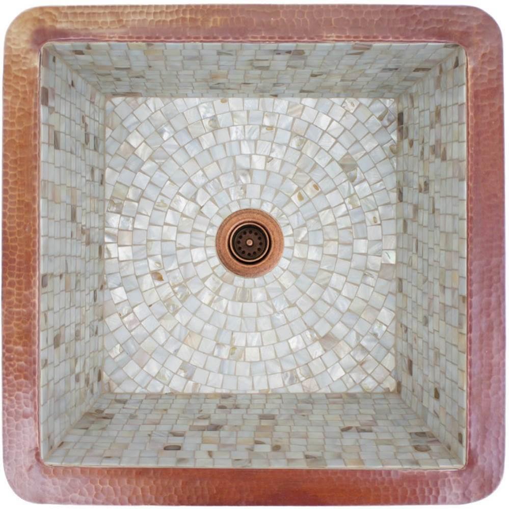 Square Mosaics Sink - Weathered Copper