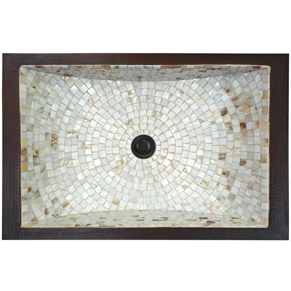 Rectangular Crescent Mosaic Sink - Dark Bronze