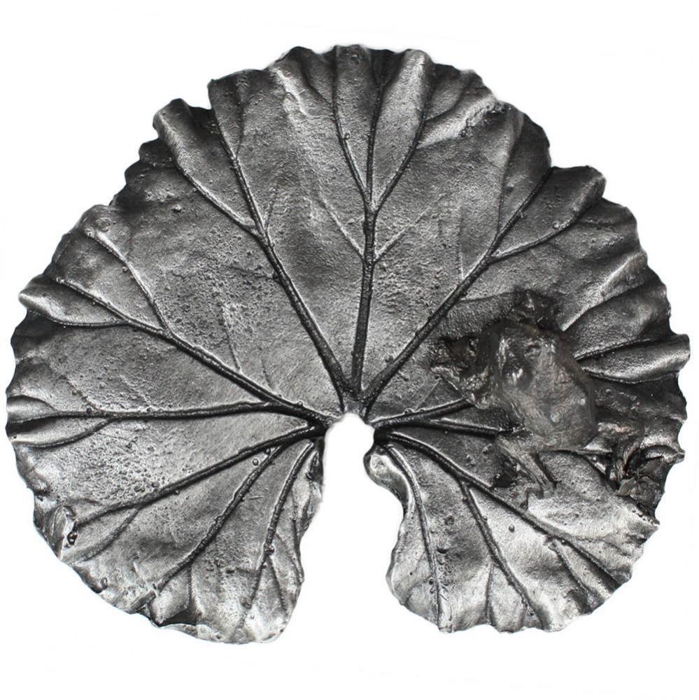 Metal Large Leaf - Pewter - WITH FROG