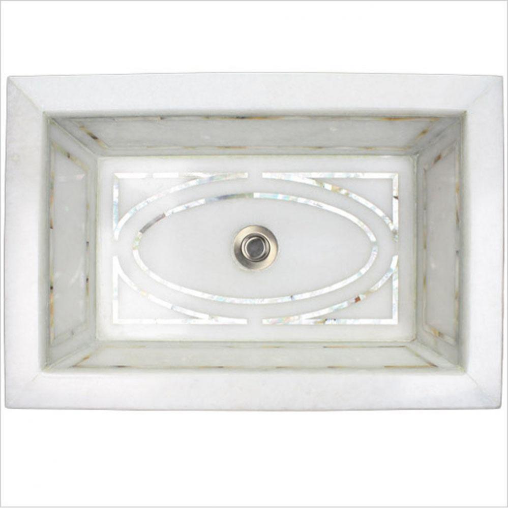 Graphic Mother of Pearl Inlay - Gray Stone - Undermount