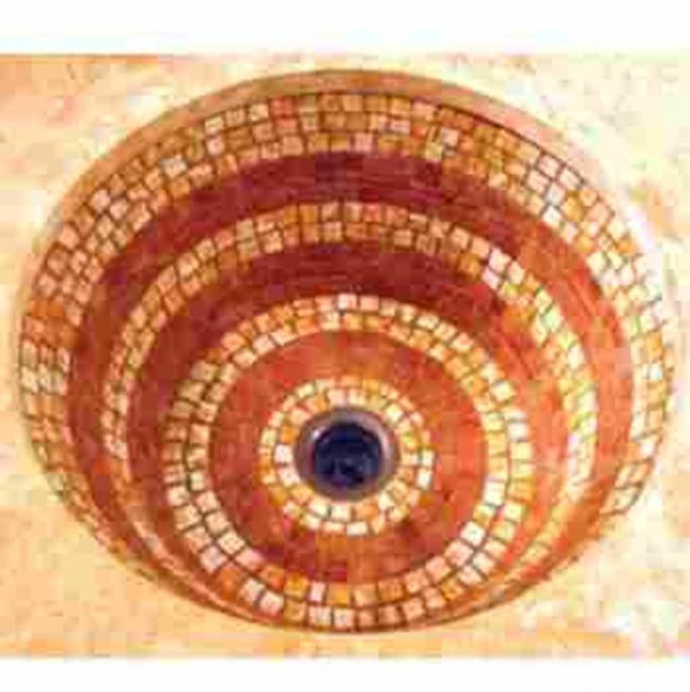 Round Flat Bottom Mosaic Large - Undermount