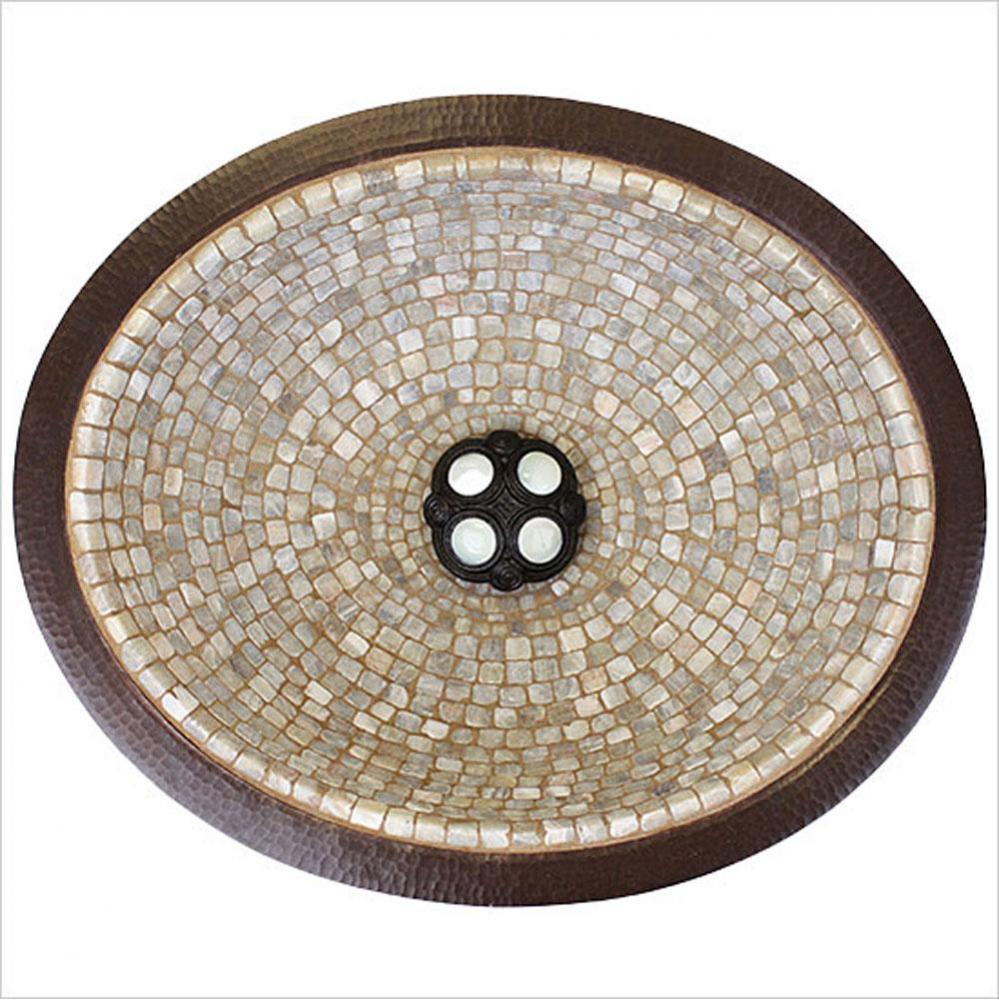 Oval Mosaic Small - Weathered Copper