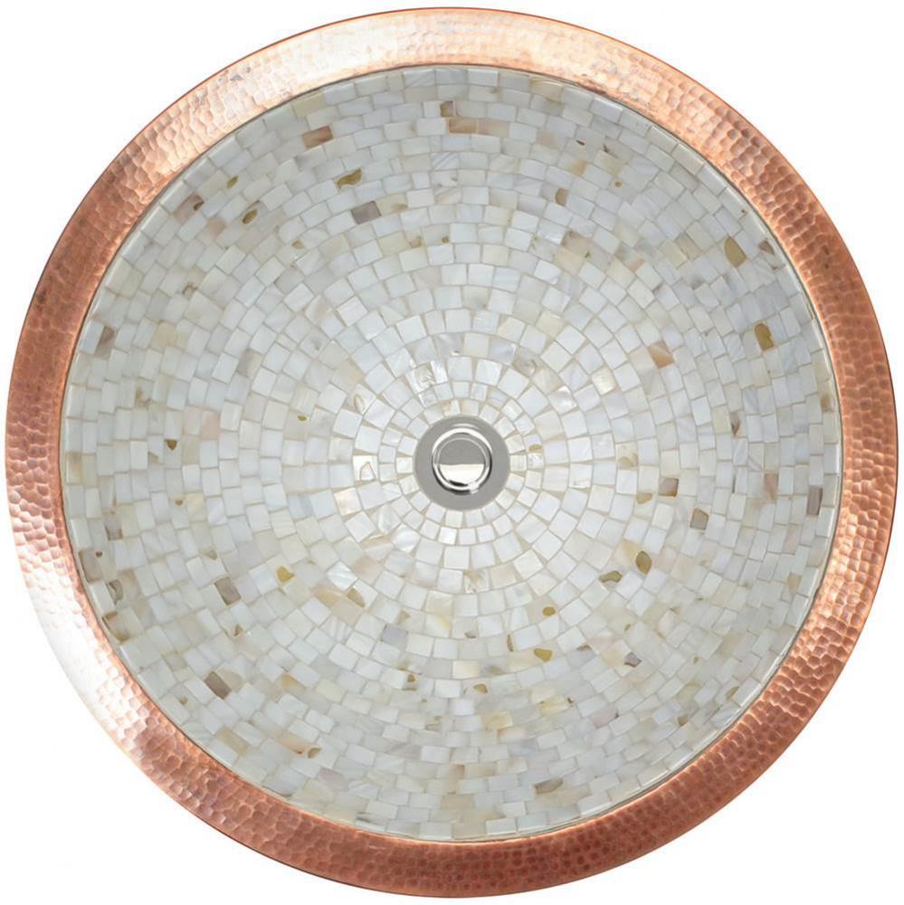 Large Round Mosaic Sink - Undermount