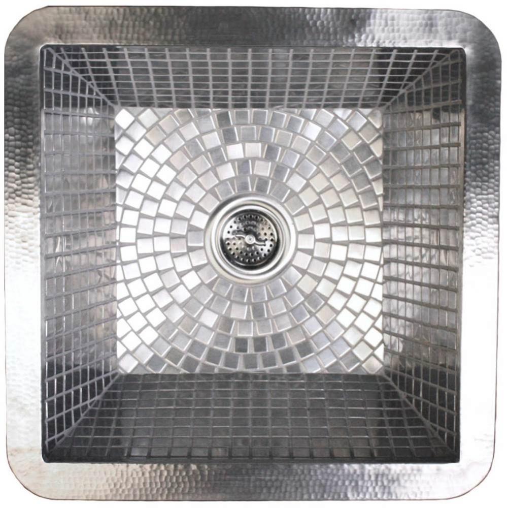 Undermount Small Square Sink w/ Stainless Steel Mosaic Interior