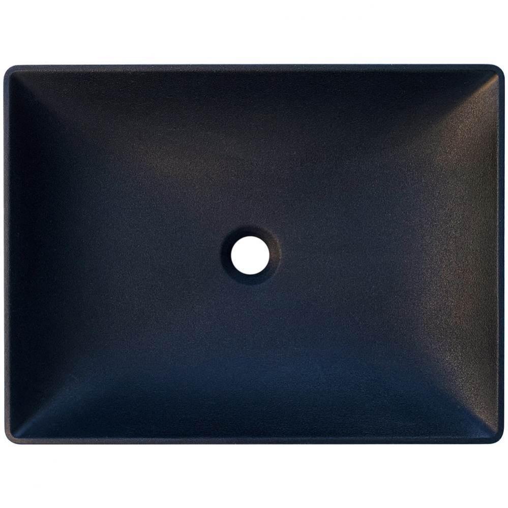 LILY: Concrete Rectangle Semi-Recessed Vessel Sink