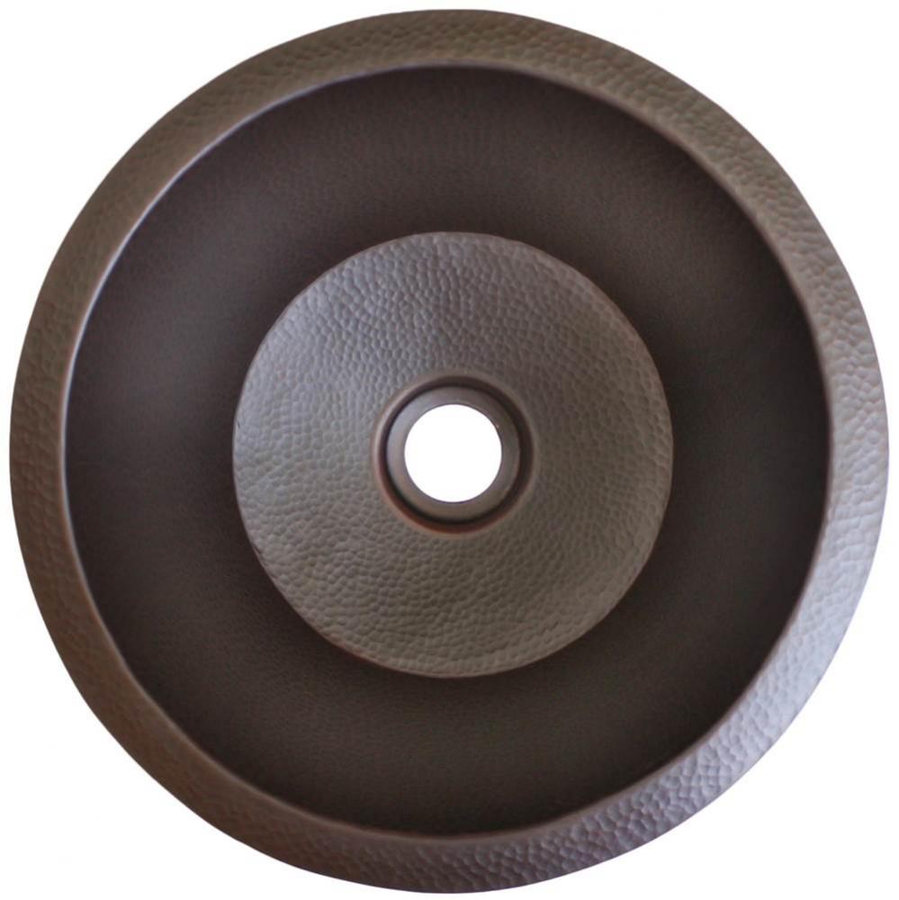Small Flat Round Builder's Series Hammered Metal
