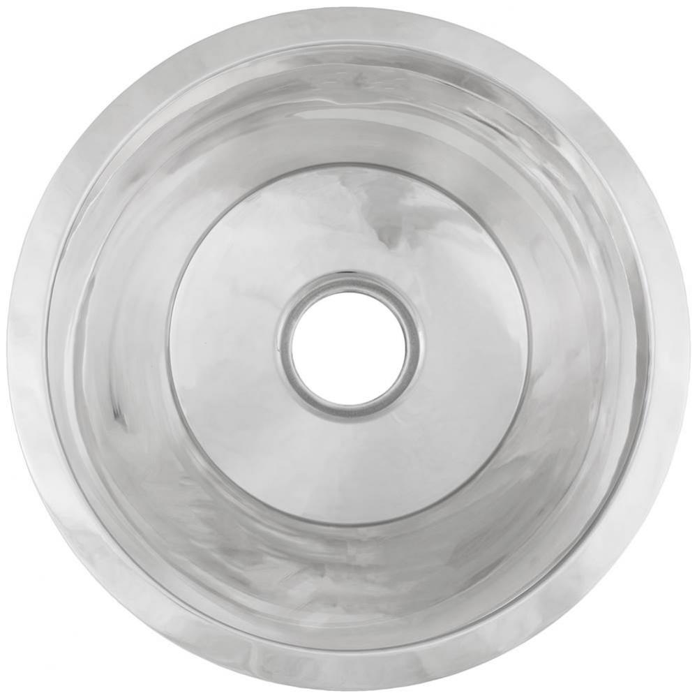 Smooth Large Round Flat Bottom Bar/Utility, 3.5'' drain opening