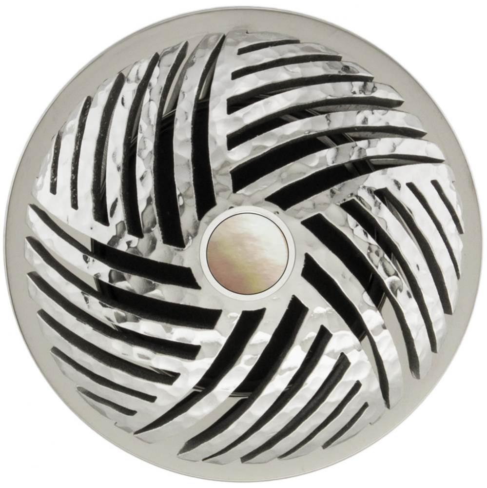 Herringbone Grid with Mother of Pearl Screw