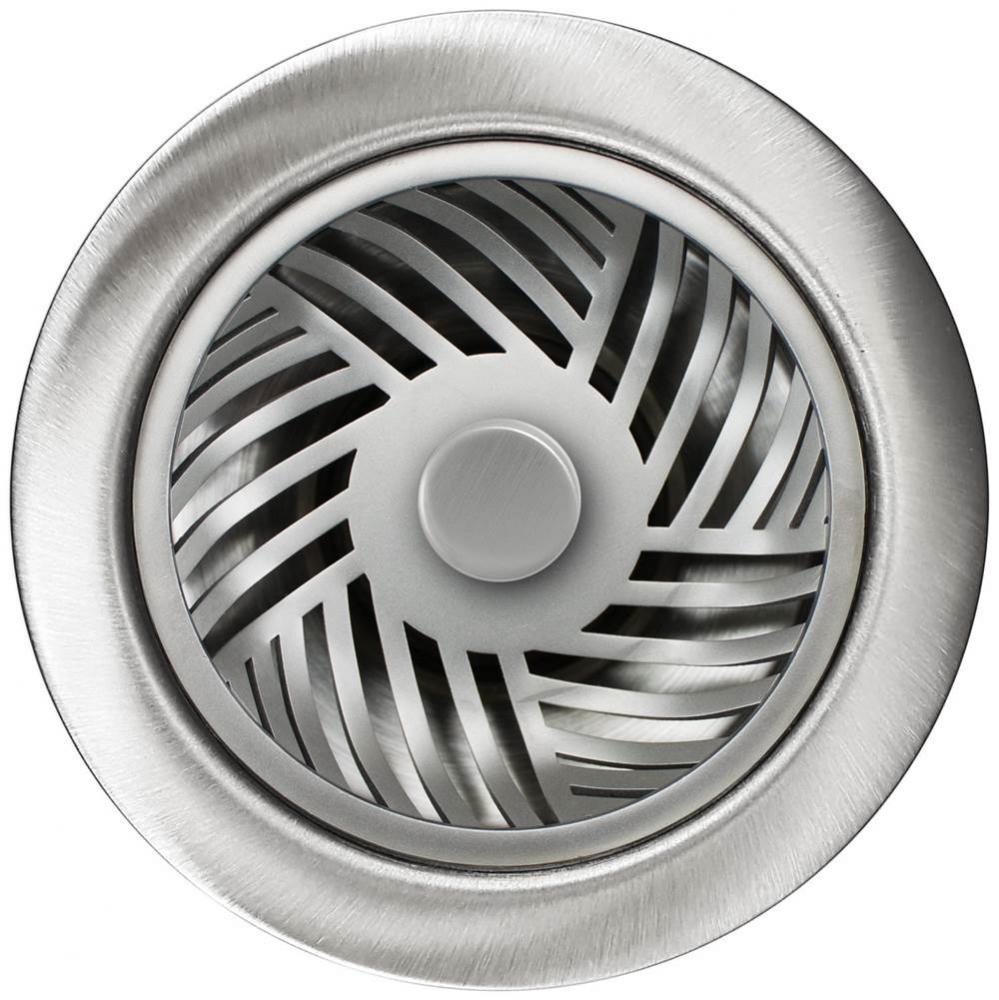 Herringbone Disposal Flange with Decorative Basket Strainer Stopper