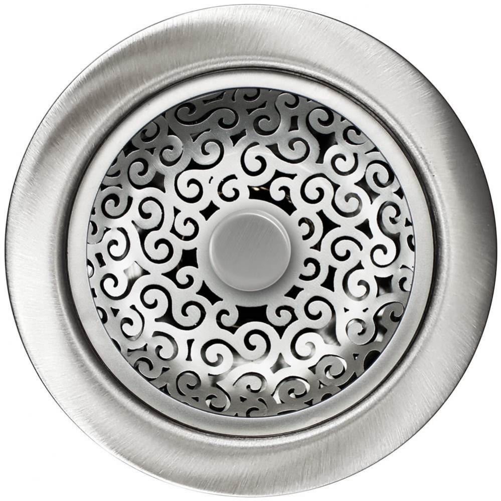 Swirl Disposal Flange with Decorative Basket Strainer Stopper