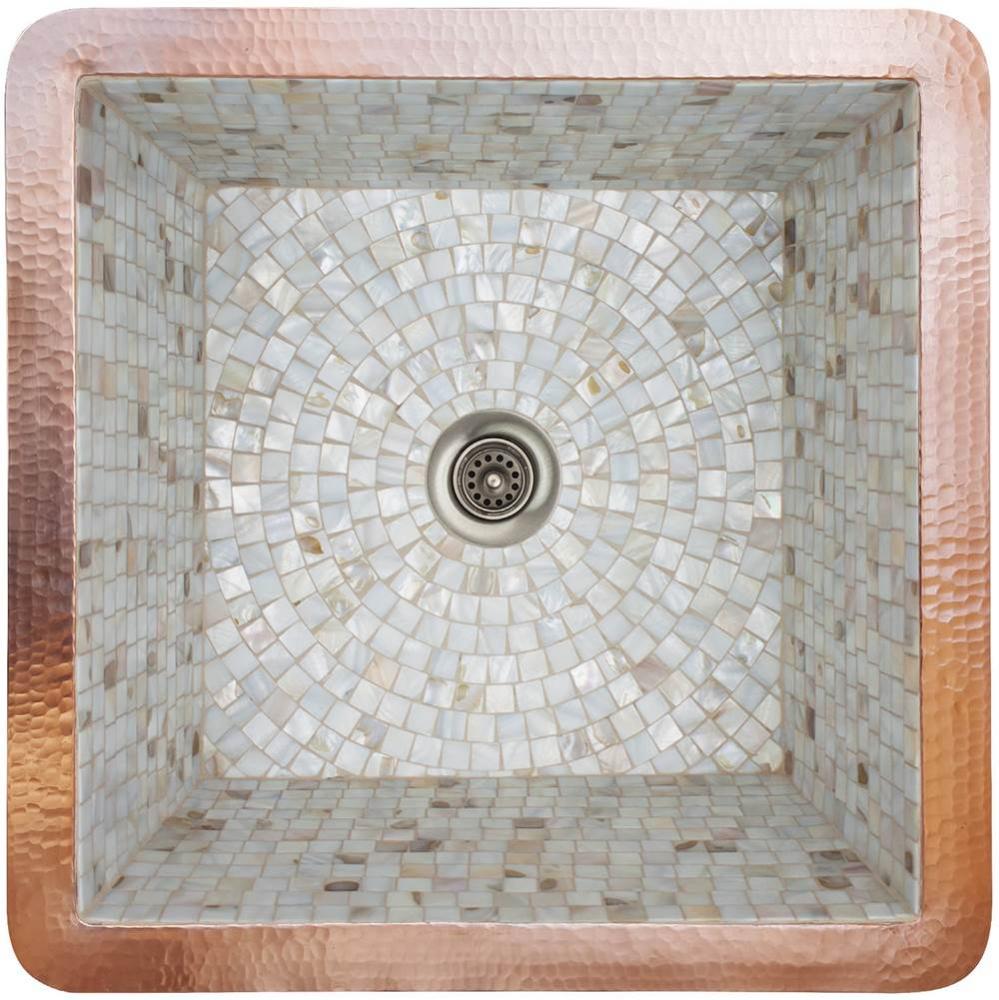 Unfinished Copper Rim with Tile Pattern and Color Options