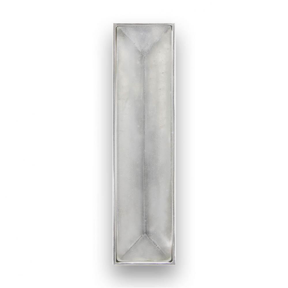 8'' Artisan Glass Prism Vanity Hardware, Small Rectangle with Églomisé Prism