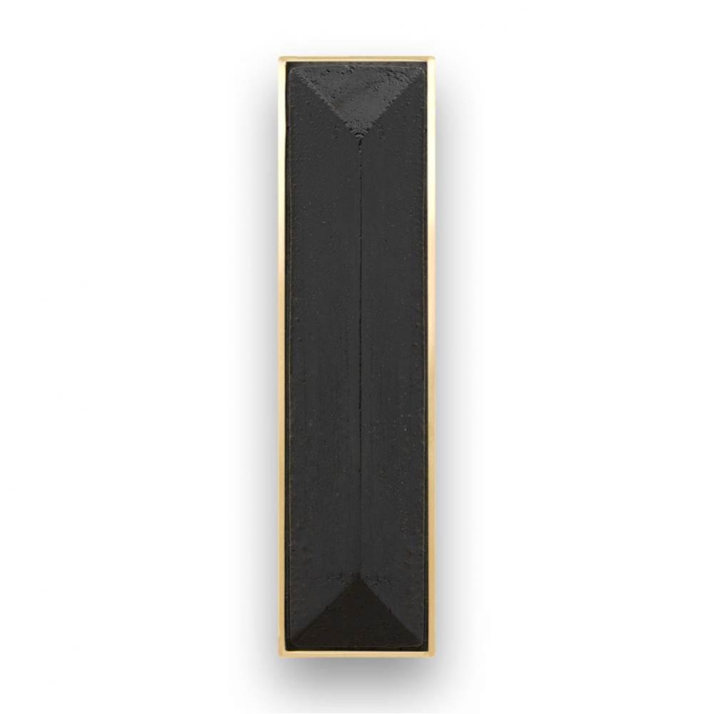 8'' Artisan Glass Prism Vanity Hardware, Small Rectangle with Black Prism