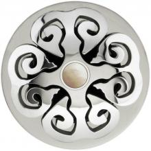 Linkasink D012 PS-SCR02-N - Hawaiian Quilt Grid Strainer - Satin Smooth Finish, Mother of Pearl Screw, No Overflow