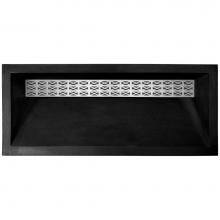 Linkasink AC08UM BLK - Henry 36'' Concrete Trough Sink, Black Concrete