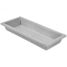 Linkasink AC12UM G - 36'' Concrete Trough Sink, Gray Concrete
