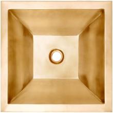 Linkasink BLD112-2 UB - Coco Square Smooth Builder''s Series - Satin Unlacquered Brass