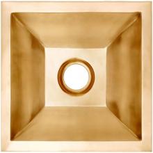 Linkasink BLD112-3.5 UB - Coco Square Smooth Builder''s Series - Satin Unlacquered Brass