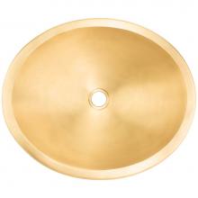 Linkasink BR005 UB - Bronze oval smooth - Unlacquered  Brass