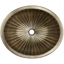 Linkasink BR006 AB - Bronze oval fluted