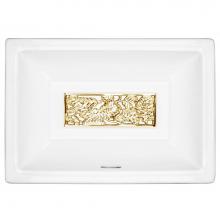 Linkasink G002 PB - Leaves - Tiffany Grate Polished Unlacquered Brass