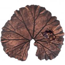 Linkasink D116F WC - Metal Large Leaf - Weathered Copper - WITH FROG