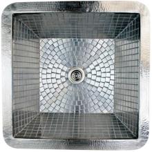 Linkasink V041 UM - Large Square Undermount w/ Stainless Steel Mosaic Tile Interior