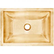 Linkasink BLD107-2UB - Coco Rectangular Builder's Series Hammered Metal