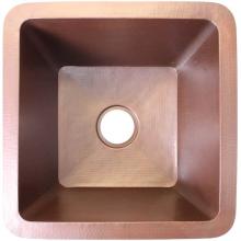 Linkasink C006WC - Hammered Small Square with 3.5'' drain opening