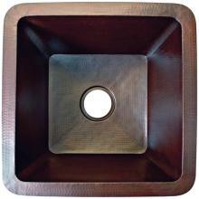 Linkasink C008DB - Hammered Large Square with 3.5'' drain opening