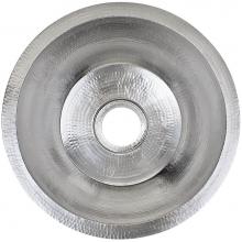 Linkasink C019SS - Hammered Large Round Flat Bottom Bar/Utility with 3.5'' drain opening