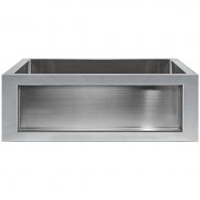 Linkasink C071-30SS - Smooth Inset Apron Front Kitchen Sink - Undermount