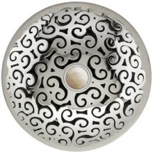 Linkasink D016PS-SCR02-O - Swirl Grid with Mother of Pearl Screw