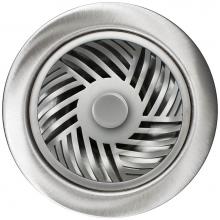 Linkasink D073SS - Herringbone Disposal Flange with Decorative Basket Strainer Stopper