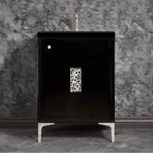 Linkasink VAN24B-010PN - Frame 24'' Wide Black Vanity with Polished Nickel Coral Grate and Legs, 24'' x