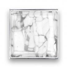 Linkasink VH006PN-05 - 3'' Artisan Glass Prism Vanity Hardware, Small Square with White Tiger Prism