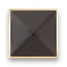 Linkasink VH006SB-04 - 3'' Artisan Glass Prism Vanity Hardware, Small Square with Black Prism