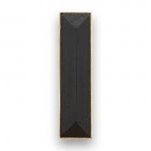 Linkasink VH007PB-04 - 8'' Artisan Glass Prism Vanity Hardware, Small Rectangle with Black Prism