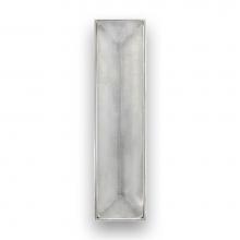 Linkasink VH007PN-SLV - 8'' Artisan Glass Prism Vanity Hardware, Small Rectangle with Églomisé Prism