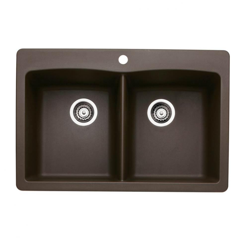 SILGRANIT® Double Bowl 50/50 Dual Mount Sink