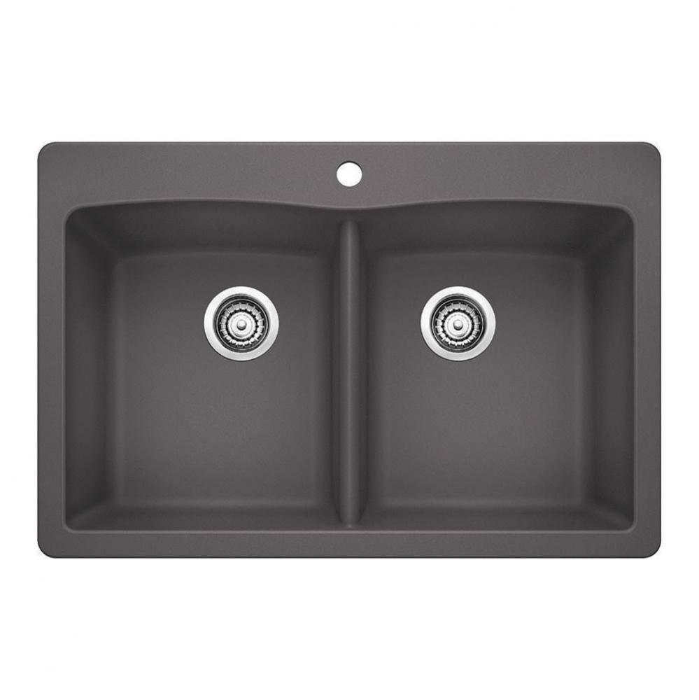 SILGRANIT® Double Bowl 50/50 Dual Mount Sink