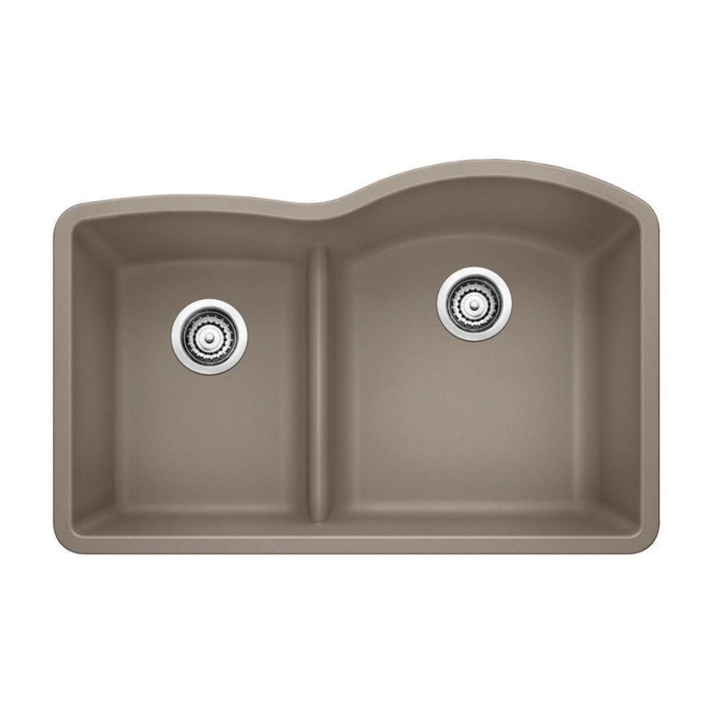 SILGRANIT® Double Bowl 40/60 Offset Low Divide Undermount Sink