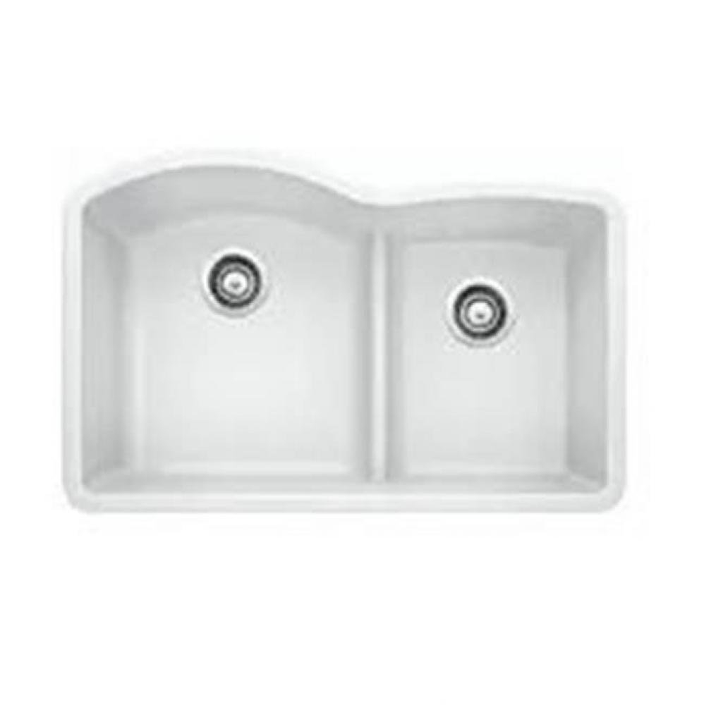 SILGRANIT® Double Bowl 60/40 Offset Low Divide Undermount Sink